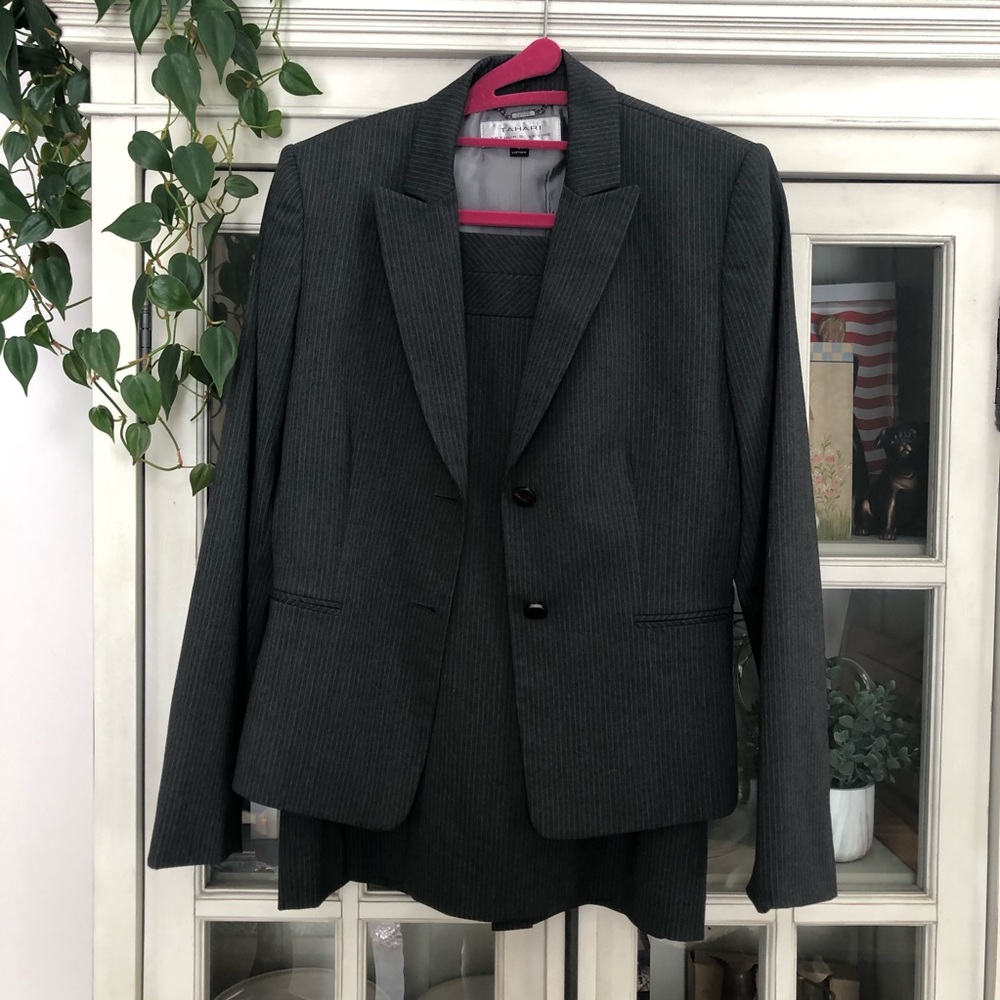 Pinstripe Skirt and Blazer Combo